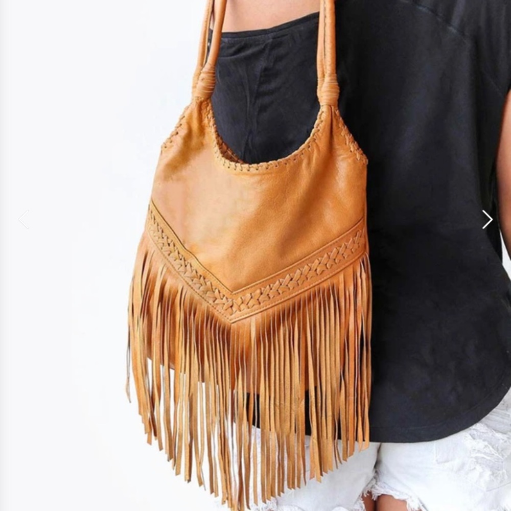 Liberte leather fringe bag
